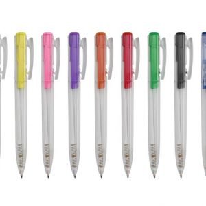 Caneta Plástica Transparente