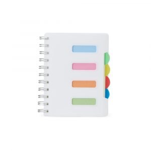 Caderno pequeno com 4 divisórias
