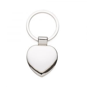 Chaveiro metálico em formato de coração